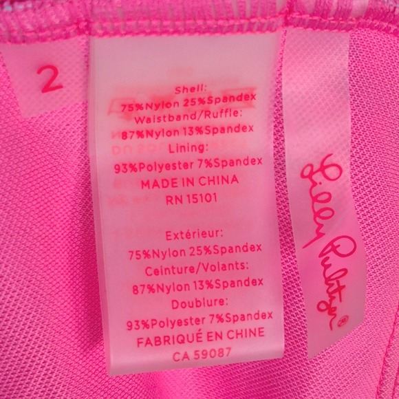 Lilly Pulitzer Delphie one-piece blue pink leopard spot print swimsuit womens 2 - Picture 11 of 13